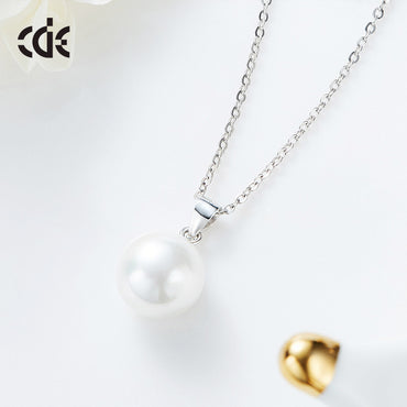Sterling silver simple little white pearl necklace - CDE Jewelry Egypt
