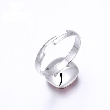 Free Size Platinum Plated Ring With Colorful Swarovski Crystal