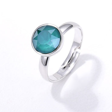 Summer Colors Free Size Plated Platinum Ring