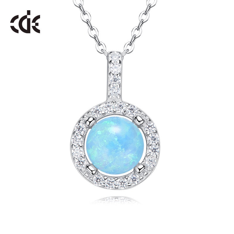 S925sterling silver synthetic gemstone exquisite - CDE.Jewelry.Eg